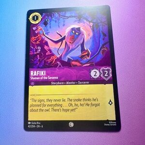 rafiki [lion king] - 42/204 (common) — lorcana: azurite sea